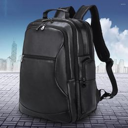 Backpack Thick Cowhide 17 " Laptop Backpacks Cowskin Computer Bag Business Travel Leather Men's Bagpack Big Capacity