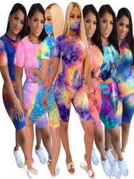 women clothing two piece summer plus size outfits tie dye set tracksuits jogging sweatsuit clubwear sportswear3217048