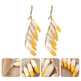 Decorative Flowers 2 Pcs Outdoor Simulated Corn Skewers Christmas Ornaments Plants Decor Foam Realistic Vegetable