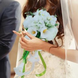 Decorative Flowers Bouquet Bridesmaid Bridal Holding Flower Silk Cloth For Decorations