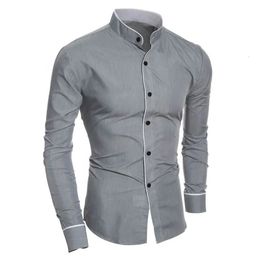 Men Luxury Casual Formal Shirt Slim Fit Long Sleeve White Shirt Male Comfortable Social Dress Shirts Brand Mens Clothing 240318