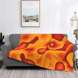 Blankets Abstract Orange Printing High Qiality Warm Flannel Blanket Advertising Artistic Banner Beautiful Blue Bright