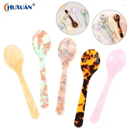 Coffee Scoops French Lovely Retro Dessert Spoon Jam Butter Knife Tableware Plastic Cake Cute Po Props