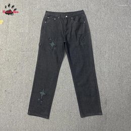 Men's Jeans Hip Hop Vintage Washed BROKEN PLANET Trousers 1:1 Quality Embroidery Logo Fashion Casual Men Woman Pants