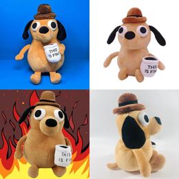 New on the new This is Fine Dog coffee dog plush toy cute doll doll wholesale