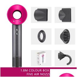 Hair Dryers Hd08 Dryer Anion Professional Salon Blow Powerf Travel Home Cold Air Temperature Care Aeroplane Case Drop Delivery Products Dh8Ax