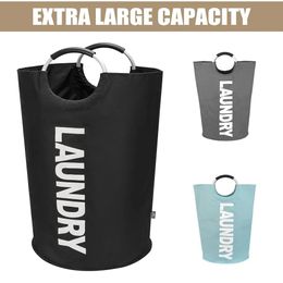 90L Large Laundry Basket Collapsible Bag Freestanding Tall Clothes Hamper Foldable Washing BinToy storage Pouch 240401