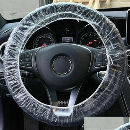 Steering Wheel Covers Ers 10Pcs Durable Car Disposable Clear Case Vehicle Plastic Protector Kitsteering Drop Delivery Automobiles Moto Ot2Ug
