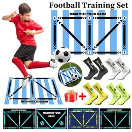 Football Training Mat Durable Non Slip Foldable Dribble Kids Adults Soccer Set Indoor Ourdoor Equipment 240318