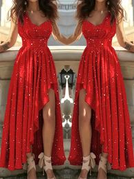 Sexy Women Elegant Red Cocktail Party Evening Chic Gala Graduation Dresses Luxury Formal Occasion Bridesmaid Gown Dress Clothes 240401