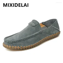 Casual Shoes Large Size Fashion Men's Driving High Quality Genuine Leather Loafers Moccasins Flats Breathable Boat