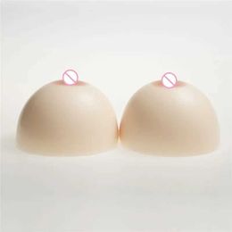 Breast Pad 2400g/pair Classic Round Fake Tits Breast Forms Crossdresser Transgender Silicone Breast Boobs Enhancer White/Beige/Brown 240330