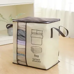 Storage Bags Thickened Non-woven Double-ear Portable Quilt Clothing Bag Vertical Version Home Products Toy Organiser