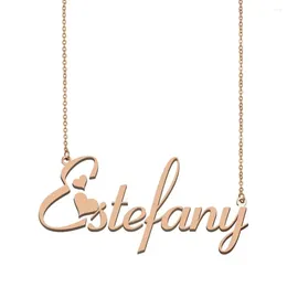 Pendant Necklaces Estefany Name Necklace Custom Nameplate For Women Girls Friends Birthday Wedding Christmas Mother Days Gift