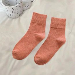 Women Socks Solid Colour Cotton Japanese Style Women's Mid-tube Sports With High Elasticity Anti-slip Features Soft For Comfort