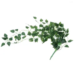 Decorative Flowers Artificial Scindapsus Leaves Fake Greenery Ivy Vine Plants Planta False Leaf Garland