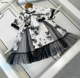 Classics girls dresses Chinese style design child partydress baby skirt Size 90-130 CM kids designer clothes Princess dress 24Mar