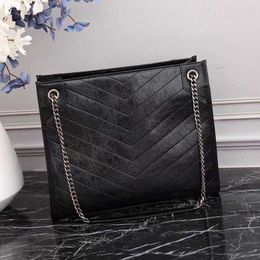 Cross Body Purses Clearance New Wrinkle Scratching Oil Wax Cowhide Niki Chain Bag Fashion Crossbody Large Capacity Tote Women's Trendy