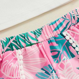 Clothing Sets Baby Girl 2Pcs Summer Outfits Sleeve Off One Shoulder Tops Shorts Set Infant Beachwear