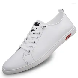 Casual Shoes 2024 Men's Leather Small White Men Spring Summer High-end Lightweight Fashionable