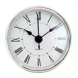 Wall Clocks XX9B 2.8Inch/70mm Quartz Clock Fit-Up Insert Fixed With Rubber Ring Can Be Directly Embedded In The Base Silver Trim