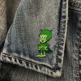 Cartoon Flintstones Gazooo Enamel Pin Green Brooch Badge Pins for Backpacks Charm Jewellery Gift