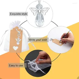 Gift Wrap 30pcs Angel Keychains Heart Tags Bag For Guests Favour Bridal Baby Shower Wedding
