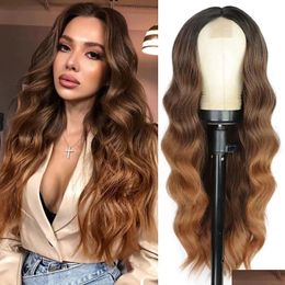 Lace Wigs Long Deep Wave Fl Front Human Hair Curly 10 Styles Female Synthetic Natural Fast Drop Delivery Products Dhvuy 645 Wigs