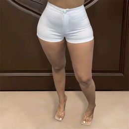 Women Sexy Skinny High Stretch Thin Shorts Female Summer Shorts Fashion Slim Fit Hip Short Jeans S-3XL Casual Bottoms Pop240401
