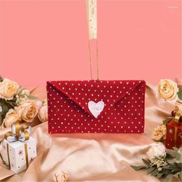Gift Wrap 2pcs Valentine's Day Heart Envelope Bag Pendant Bags Jewelry Warm Wishes For Him Her Husband Wife Drop