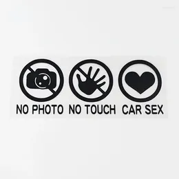 Window Stickers NO PO TOUCH CAR SEX Personality Letter Warning Sign Diy Rear Decoration Styling Decals