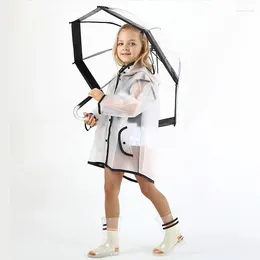 Raincoats Transparent Waterproof Children's Raincoat EVA Rain Coat Girls Windproof Poncho Kindergarten Kids Baby Rainwear Rainsuit