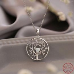 Pendants 2024 European And American Fashion Simple Personality Tree Shape S925 Sterling Silver Aubao Necklace For Women