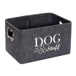 Dog Apparel Cat Toy Organiser Pet Storage Basket Box With Handle For Clothing Blankets Household Items