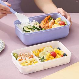 Storage Bottles Free Shiping Reusable 3 Compartment Food Container For Work Travel Student Lunch Bento Boxes Daily Necessities Dropshiping