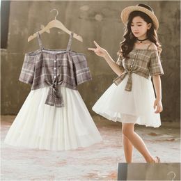 Girls Dresses Summer Dress 2021 Teenager Girl Party Tle Princess For Clothes 4 5 6 7 8 9 10 11 12 Years Drop Delivery Baby Kids Matern Dhvm6