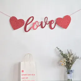 Party Decoration Valentine's Day Home Pendant Wedding Room Pull Flag Holiday Layout Garland Clips For Staircase