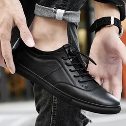 Casual Shoes Spring Autumn Men Boat Genuine Leather Fashion Comfortable Footwear Breathable