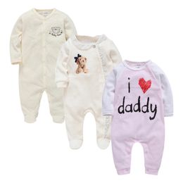 Cartoon born Baby Pajamas Christmas Winter Velvet Sleepwear Pyjamas Suits Girl Clothes Pijamas Boy Clothing Set 3PCS Homewear 240325