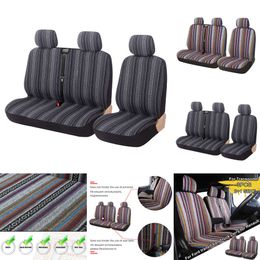 AUTOYOUTH New 1 + 2 Striped Colour Seat Cover High Quality Suitable for Most Car Interiors