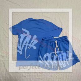Syna 5A Men's Syna World Tshirts Set Printed Short Tees Graphic Tee Tshirt and Shorts Hip Hop Y2k Shirts 432