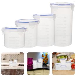 Storage Bottles 4 Pcs Crisper Set Cereal Canister Holder Candy Jar With Lid Jars Airtight Lids Refrigerator