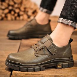 Dress Shoes Men's Autumn Leather 2024 Casual Flat Driving Versatile Soft Surface Business Formal Wear British Board