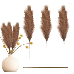 Decorative Flowers Boho Pampas Grass Artificial Dried Plants Decor 110cm/43inch Rustic Farmhouse Bouquet Phragmites Home