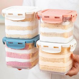 Storage Bottles Sealed Box For Dessert Layer Cake Mousse Tiramisu Food Crisper Boxes With Lid Kitchen Keep Fresh Organiser Container