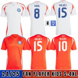 ChILe 24/25 Soccer Jerseys ALEXIS VIDAL Kids Kit 2025 National Team Football Shirt Home Red Away White Full Set Men Camiseta 2024 Copa America SLA CH. ARANGUIZ