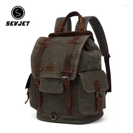 Backpack Canvas Men Large Capacity Student School Bags For Teenager Boys Outdoor Travel Climbing Bagpack Laptop Rucksack JYY274