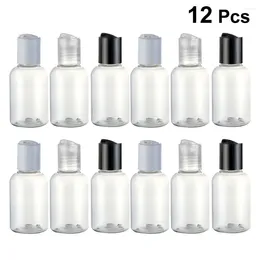 Storage Bottles 12pcs 50ml Travel Container Holder Emulsion Pump Bottle With Press Cap Oils Sub Packaging Vial For Home Random