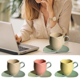 Mugs Suits Tulip Cups And Saucers Flower-shaped Ceramic Coffee Lovely Drink Flower Mug Cup For Family Home