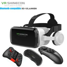 Devices G04BS Wireless VR Glasses 3D Virtual Reality Box Google Cardboard Stereo Mic Headset Helmet for 4.77.2" Smartphone+Joystick